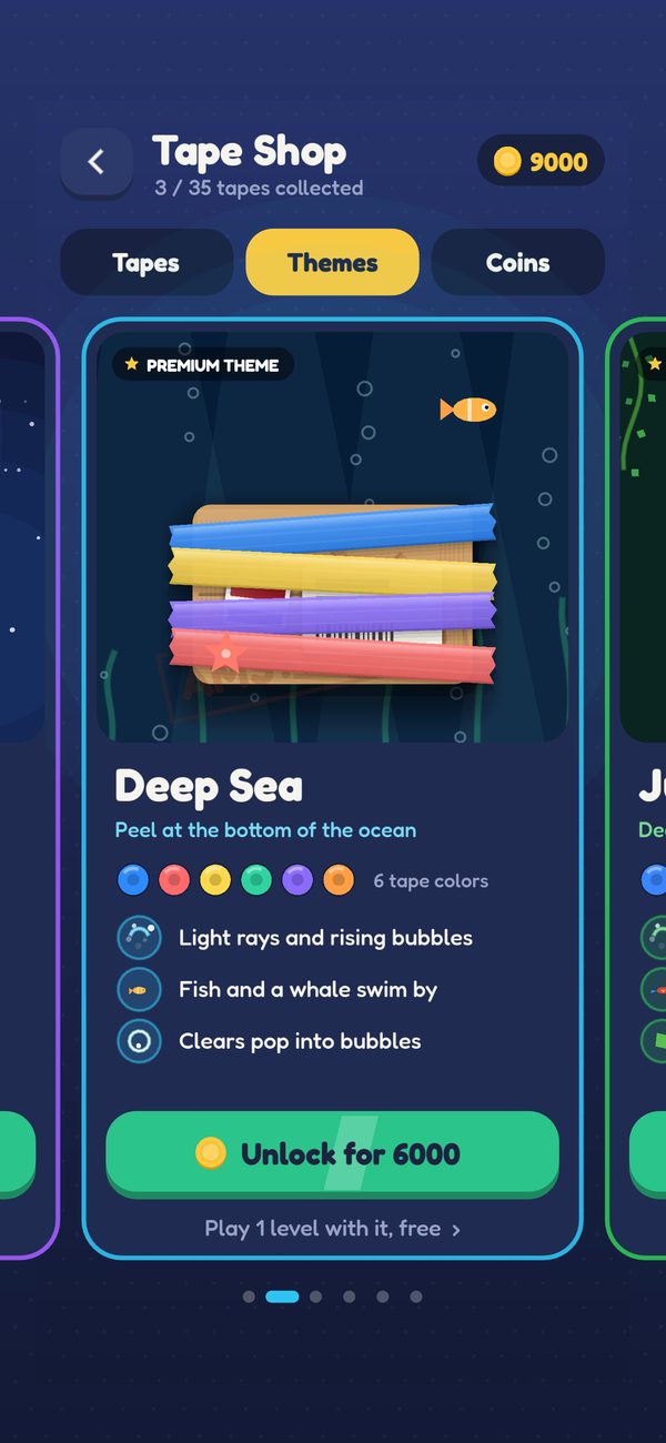 The Deep Sea theme in the shop